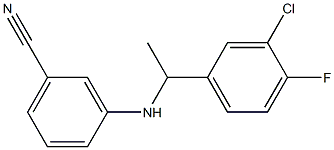 3-{[1-(3-chloro-4-fluorophenyl)ethyl]amino}benzonitrile Struktur