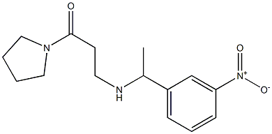 3-{[1-(3-nitrophenyl)ethyl]amino}-1-(pyrrolidin-1-yl)propan-1-one Struktur