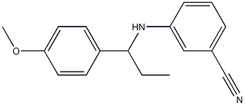 3-{[1-(4-methoxyphenyl)propyl]amino}benzonitrile Struktur