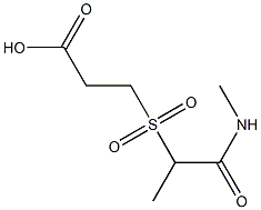 3-{[1-(methylcarbamoyl)ethane]sulfonyl}propanoic acid Struktur