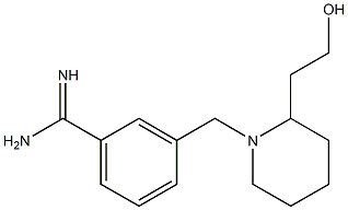 3-{[2-(2-hydroxyethyl)piperidin-1-yl]methyl}benzenecarboximidamide Struktur