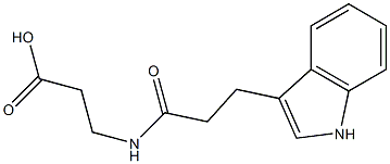 3-{[3-(1H-indol-3-yl)propanoyl]amino}propanoic acid Struktur