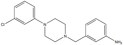 3-{[4-(3-chlorophenyl)piperazin-1-yl]methyl}aniline Struktur