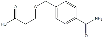 3-{[4-(aminocarbonyl)benzyl]thio}propanoic acid Struktur