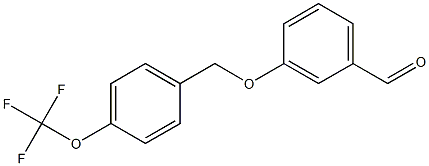 3-{[4-(trifluoromethoxy)phenyl]methoxy}benzaldehyde Struktur