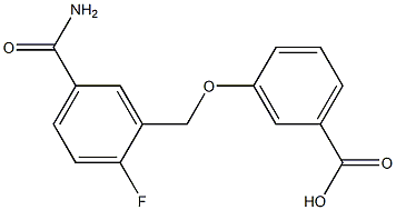 3-{[5-(aminocarbonyl)-2-fluorobenzyl]oxy}benzoic acid Struktur