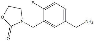 3-{[5-(aminomethyl)-2-fluorophenyl]methyl}-1,3-oxazolidin-2-one Struktur