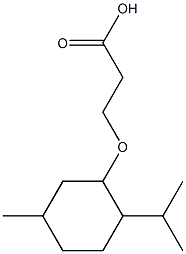 3-{[5-methyl-2-(propan-2-yl)cyclohexyl]oxy}propanoic acid Struktur