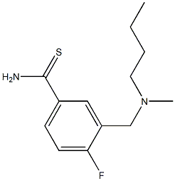 3-{[butyl(methyl)amino]methyl}-4-fluorobenzenecarbothioamide Struktur