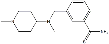 3-{[methyl(1-methylpiperidin-4-yl)amino]methyl}benzenecarbothioamide Struktur