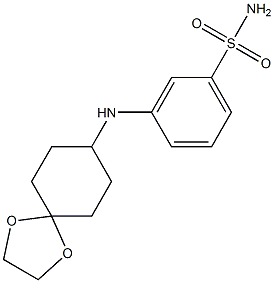 3-{1,4-dioxaspiro[4.5]decan-8-ylamino}benzene-1-sulfonamide Struktur