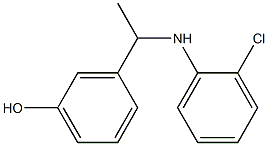 3-{1-[(2-chlorophenyl)amino]ethyl}phenol Struktur