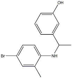 3-{1-[(4-bromo-2-methylphenyl)amino]ethyl}phenol Struktur