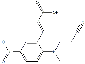 3-{2-[(2-cyanoethyl)(methyl)amino]-5-nitrophenyl}prop-2-enoic acid Struktur