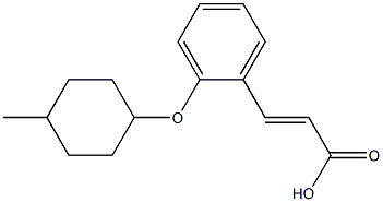 3-{2-[(4-methylcyclohexyl)oxy]phenyl}prop-2-enoic acid Struktur