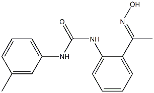 3-{2-[1-(hydroxyimino)ethyl]phenyl}-1-(3-methylphenyl)urea Struktur