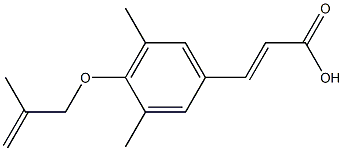 3-{3,5-dimethyl-4-[(2-methylprop-2-en-1-yl)oxy]phenyl}prop-2-enoic acid Struktur