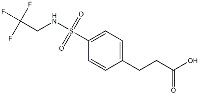 3-{4-[(2,2,2-trifluoroethyl)sulfamoyl]phenyl}propanoic acid Struktur