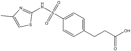 3-{4-[(4-methyl-1,3-thiazol-2-yl)sulfamoyl]phenyl}propanoic acid Struktur