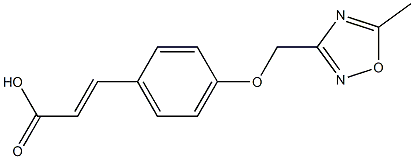 3-{4-[(5-methyl-1,2,4-oxadiazol-3-yl)methoxy]phenyl}prop-2-enoic acid Struktur