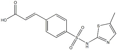 3-{4-[(5-methyl-1,3-thiazol-2-yl)sulfamoyl]phenyl}prop-2-enoic acid Struktur