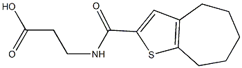 3-{4H,5H,6H,7H,8H-cyclohepta[b]thiophen-2-ylformamido}propanoic acid Struktur