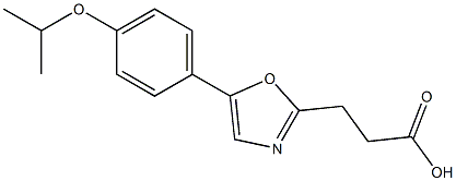 3-{5-[4-(propan-2-yloxy)phenyl]-1,3-oxazol-2-yl}propanoic acid Struktur