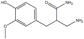 3-amino-2-[(4-hydroxy-3-methoxyphenyl)methyl]propanamide Struktur