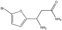 3-amino-3-(5-bromofuran-2-yl)propanamide Struktur