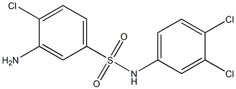 3-amino-4-chloro-N-(3,4-dichlorophenyl)benzene-1-sulfonamide Struktur