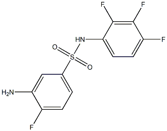 3-amino-4-fluoro-N-(2,3,4-trifluorophenyl)benzene-1-sulfonamide Struktur