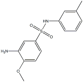 3-amino-4-methoxy-N-(3-methylphenyl)benzene-1-sulfonamide Struktur