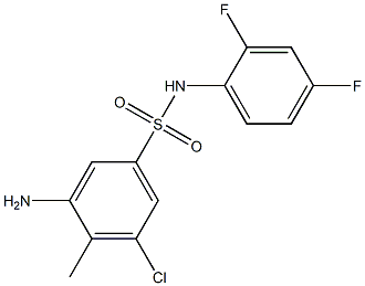 3-amino-5-chloro-N-(2,4-difluorophenyl)-4-methylbenzene-1-sulfonamide Struktur