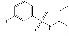 3-amino-N-(1-ethylpropyl)benzenesulfonamide Struktur