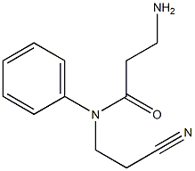 3-amino-N-(2-cyanoethyl)-N-phenylpropanamide Struktur