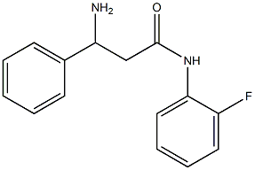 3-amino-N-(2-fluorophenyl)-3-phenylpropanamide Struktur