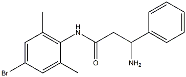 3-amino-N-(4-bromo-2,6-dimethylphenyl)-3-phenylpropanamide Struktur