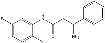 3-amino-N-(5-fluoro-2-methylphenyl)-3-phenylpropanamide Struktur