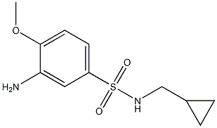 3-amino-N-(cyclopropylmethyl)-4-methoxybenzene-1-sulfonamide Struktur