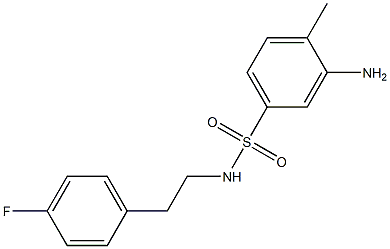 3-amino-N-[2-(4-fluorophenyl)ethyl]-4-methylbenzene-1-sulfonamide Struktur