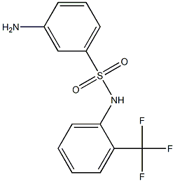 3-amino-N-[2-(trifluoromethyl)phenyl]benzene-1-sulfonamide Struktur