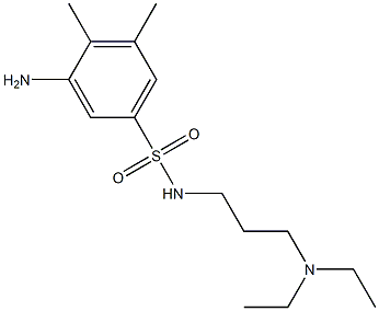 3-amino-N-[3-(diethylamino)propyl]-4,5-dimethylbenzene-1-sulfonamide Struktur