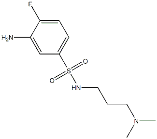 3-amino-N-[3-(dimethylamino)propyl]-4-fluorobenzene-1-sulfonamide Struktur