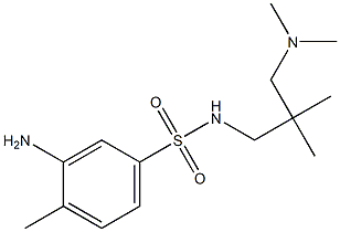 3-amino-N-{2-[(dimethylamino)methyl]-2-methylpropyl}-4-methylbenzene-1-sulfonamide Struktur