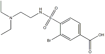 3-bromo-4-{[2-(diethylamino)ethyl]sulfamoyl}benzoic acid Struktur