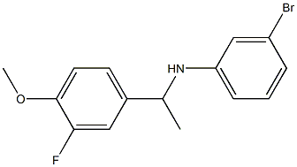 3-bromo-N-[1-(3-fluoro-4-methoxyphenyl)ethyl]aniline Struktur