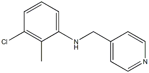 3-chloro-2-methyl-N-(pyridin-4-ylmethyl)aniline Struktur