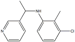 3-chloro-2-methyl-N-[1-(pyridin-3-yl)ethyl]aniline Struktur