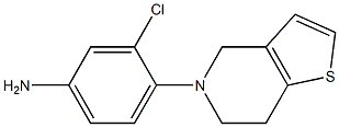 3-chloro-4-(6,7-dihydrothieno[3,2-c]pyridin-5(4H)-yl)aniline Struktur