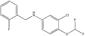 3-chloro-4-(difluoromethoxy)-N-[(2-fluorophenyl)methyl]aniline Struktur